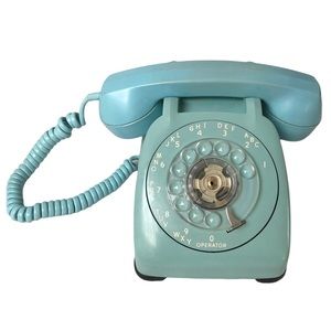 SOLD 💰 VINTAGE ROTARY PHONE - Northlake Automatic Electric Teal Blue Telephone